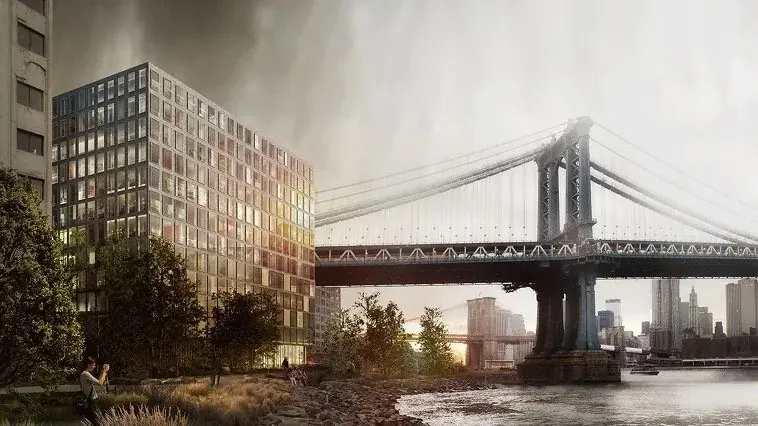 One John Street beside the Brooklyn Bridge.